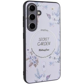 TPU+PC чехол Secret Garden with MagFit для Samsung Galaxy S24 White