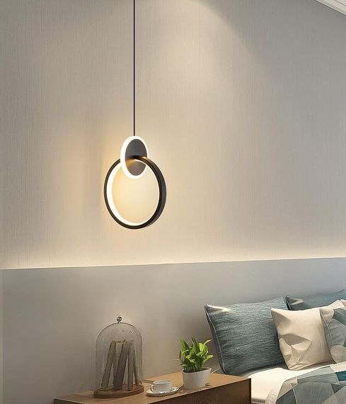 Люстра світлодіодна підвісна LED світильник для квартири на стелю лед 26595 Чорний 35-200х12х20 см.