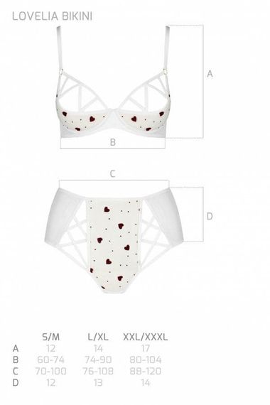 Комплект Passion LOVELIA BIKINI Белый 2XL/3XL | Зображення 2