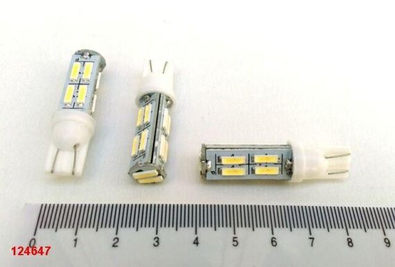 Лампа світлодіод б/ц 12V W5W T10 14SMD (70 х 14) біла