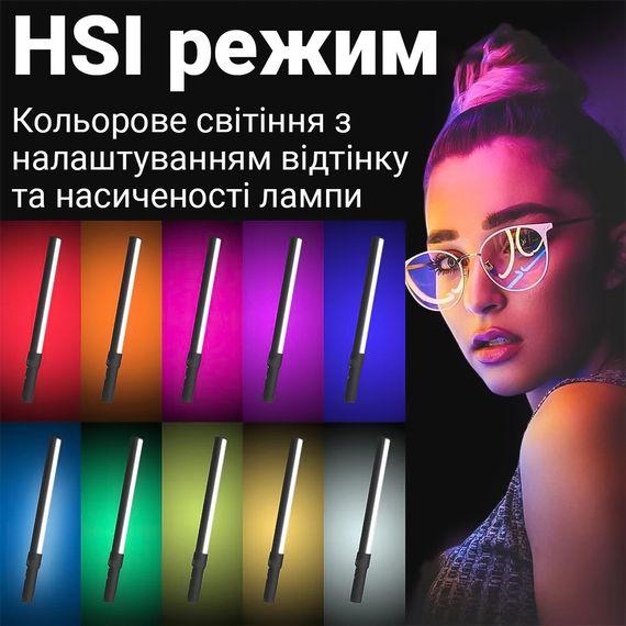 Ручна світлодіодна LED лампа Andoer D3 | студійне відео-світло з RGB підсвіткою та регульованою яскравістю | Зображення 7