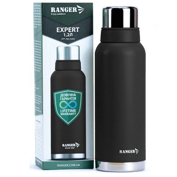 Термос для напоїв 1,2 л Ranger Expert RA 9944 нержавіюча сталь зберігає тепло і холод