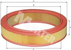Фільтр повітряний AUDI, SKODA, VW (вир-во M-filter) MFILTER A123 на AUDI 50 (86)