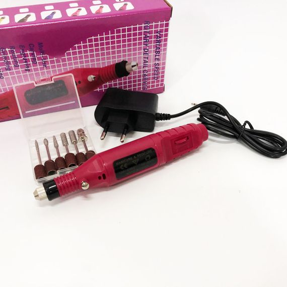 Ручний фрезер для нігтів SmartUs CBM-033 для манікюру та педикюру в домашніх умовах. XF-782 Колір: бордовий | Зображення 3