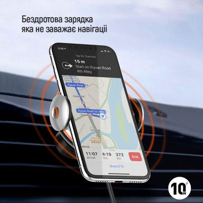 Универсальный автодержатель ColorWay AutoSense Wireless Charger 2 15W Black (CW-CHAW036Q-BK) | Зображення 3