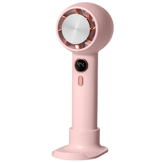 Портативний вентилятор YL007 with Display з підставкою для телефону 2000mAh Pink