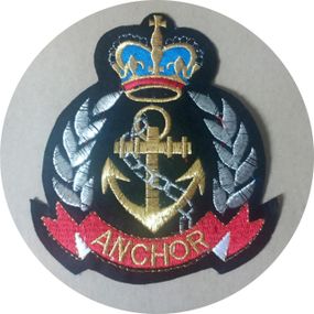 Нашивка на одежду велика (термо) Anchor 150*170 мм Чорний