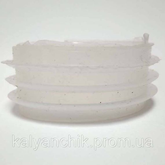 >Уплотнитель под колбу кальяна без юбки силиконовый Трипод белый | Зображення 2