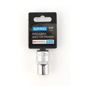 Насадка шестигранна 1/2" 13 мм CrV APRO