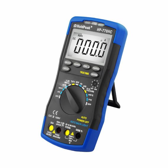 Мультиметр HoldPeak HP-770HC високоточний цифровий (TrueRMS 6000 відліків 1000В 20А AC/DC 60МОм 100мФ 1000°C 10МГц NCV) | Зображення 5
