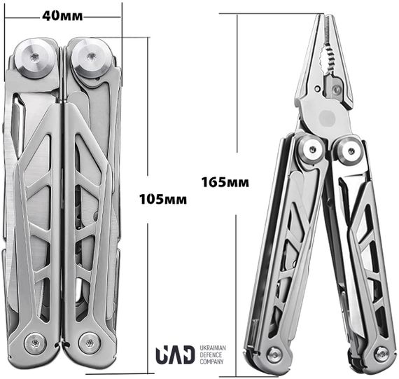 Мультитул професійний UAD MasterGear 17 інструментів 420/440 Чорний | Зображення 7