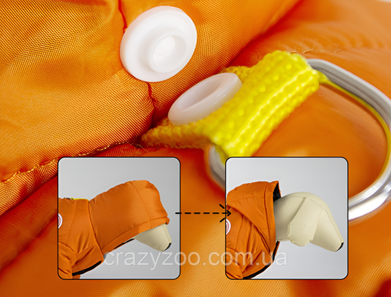 Комбинезон для собак и котов EcoToys Orange S оранжевый A: 24 см B: 32 см C: 28 см 6933 | Зображення 4