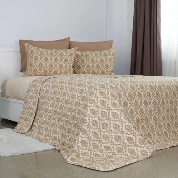 Покрывало евро ТЕП Elegante Cotton Beige Fantasy 4-04577_32783 220х240 см | Зображення 1