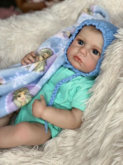 Коллекционная Силиконовая Кукла Реборн Новорожденный Младенец Reborn Анатомический Мальчик Пупс Илюша (Виниловая Кукла) 50 см