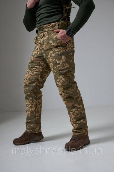 Тактичні зимові штани на підтяжках "Tactical WinterGuard Pro-X" піксель ЗСУ | Зображення 1