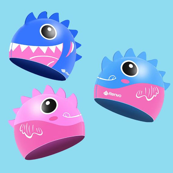 Детская Шапочка для плавания Renvo Sentani JR Синий Розовый OSFM (1SC300-04) | Зображення 4