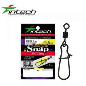 Застібка з вертлюжком Intech Quick lock Snap Rolling Matt black (5 шт) (#2)
