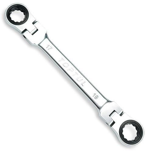 Ключ гайковий накидний з тріскачкою і шарніром TOPTUL 16х18 мм AOAE1618