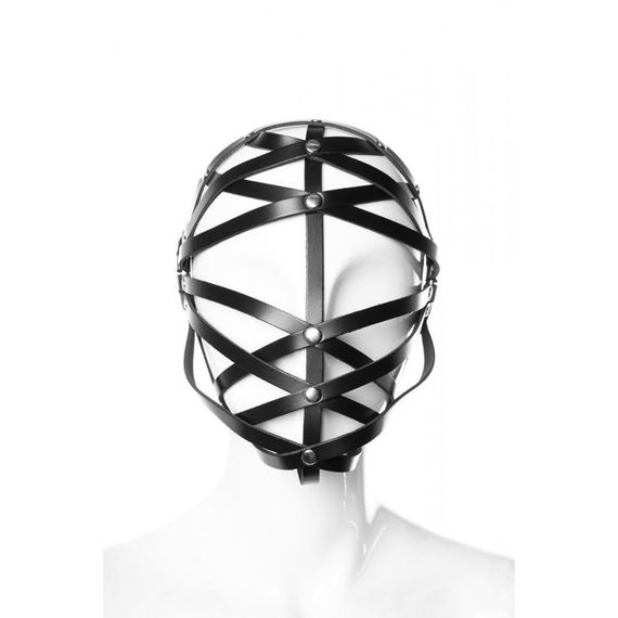 Маска на все лицо открытая из натуральной кожи, ручной работы Candy Hero MGRD2 Sex Aura | Зображення 3