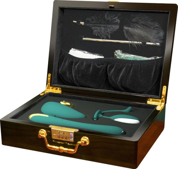 Набір Knight Jenay Pandora Box v2.0: вакуумний вібратор, вібратор, віброяйце, щікоталка та маска sexstyle