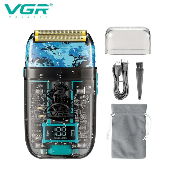 Электробритва VGR V-352 шейвер, двойное лезвие, IPX5, LED Display | Зображення 3