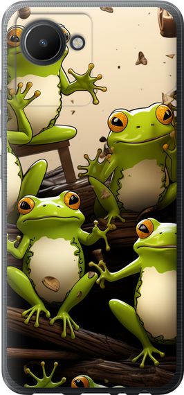 Чехол на Realme C30 Жабки "5656u-2700-17620"