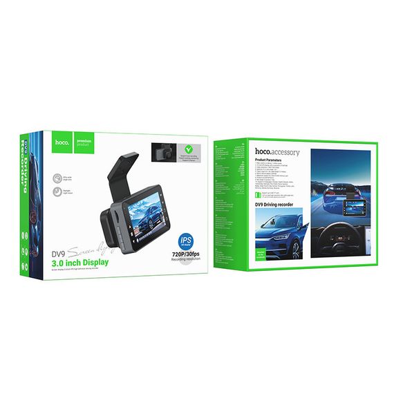 Видеорегистратор Hoco DV9 3-inch screen driving recorder Metal gray | Зображення 1