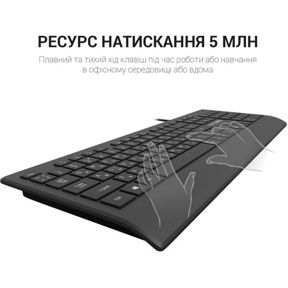 Клавіатура OfficePro SK360 USB Black (SK360) | Зображення 8