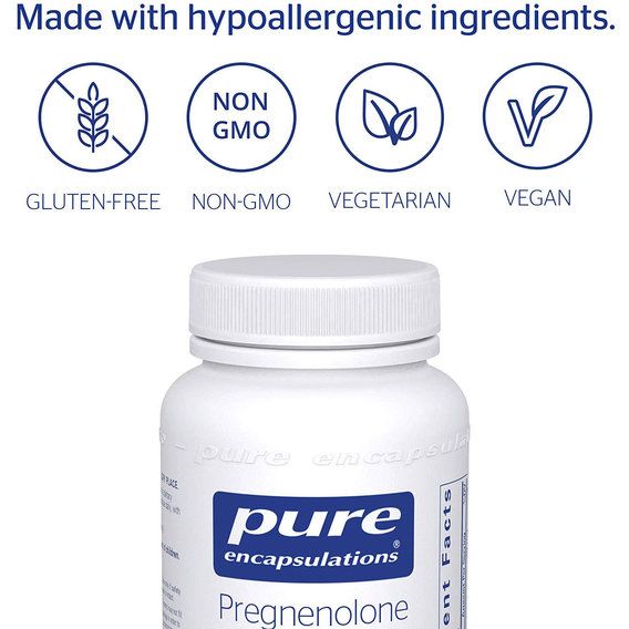Натуральная добавка для иммунитета Pure Encapsulations Pregnenolone 30 mg 60 Caps PE-00221 | Зображення 2