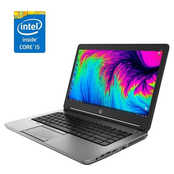 Ноутбук Б-клас HP ProBook 640 G1 / 14" (1920x1080) TN / Intel Core і5-4210M (2 (4) ядра по 2.6 - 3.2 GHz) / 8 GB DDR3 / 128 GB SSD / Intel HD Graphic 4600 / WebCam б/в