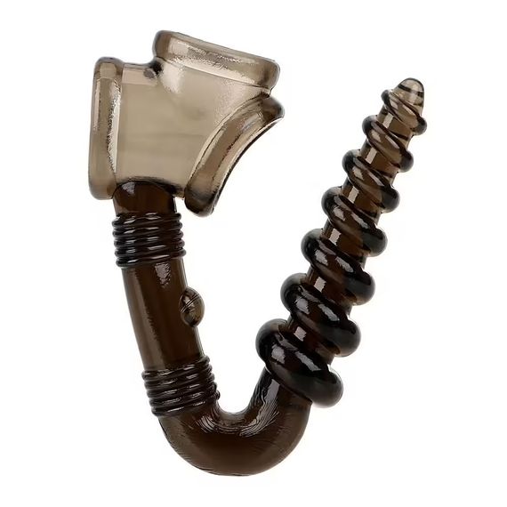 Силиконовая анальная пробка WeLove  с эрекционным кольцом на пенис | Зображення 5