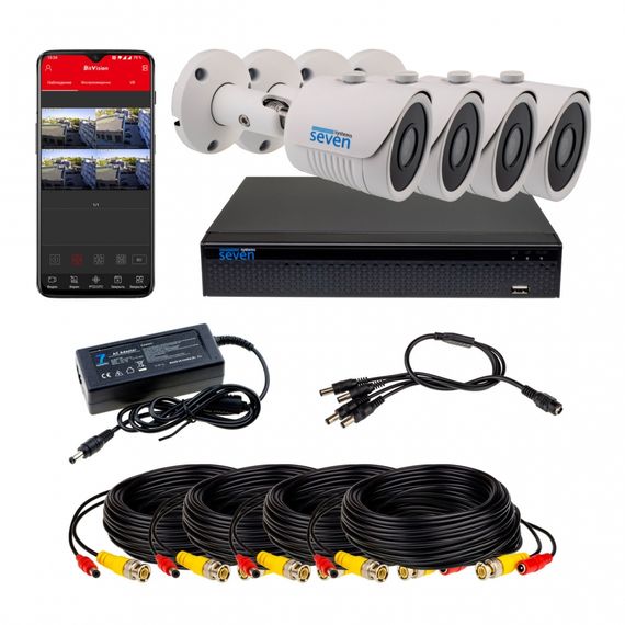 Комплект видеонаблюдения SEVEN KS-7624O-2MP на 4 камеры 2Мр | Зображення 5