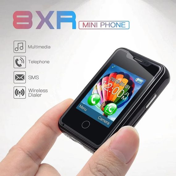 Мини мобильный телефон AIEK BM 8XR 2SIM Mini Gold | Зображення 2