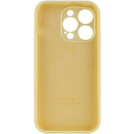 Чохол Silicone Case Full Camera Protective (AA) для Apple iPhone 14 Pro (6.1") Жовтий / Mellow Yellow | Зображення 3