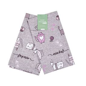 Набір рушників Home Line 65308 Україна 40x60  Бавовна Принт, Фіолетовий