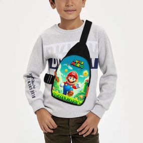 Сумка через плече дитяча Супер Маріо 29х17 см сумка слінг для хлопчика (02188)