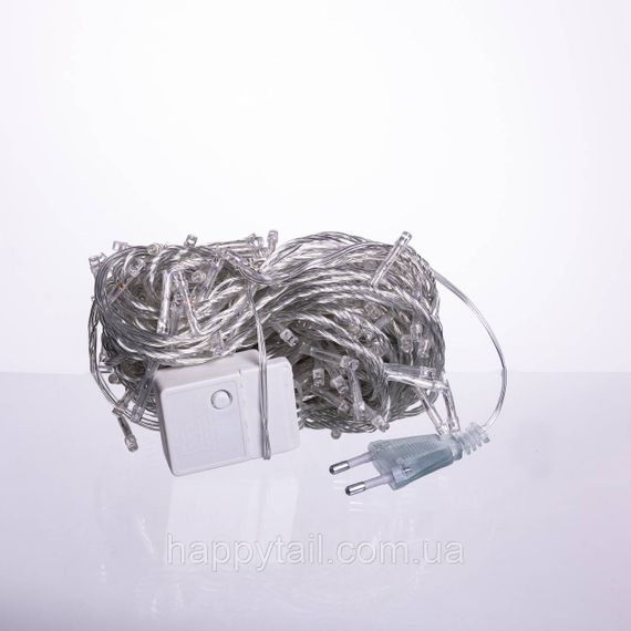 Новорічна гірлянда кімнатна нитка 14 м 160 LED кімнатна гірлянда білий провід Біле світло W160LED16MWW | Зображення 4