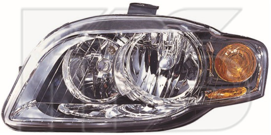 Фара Audi A4 B7 -10/06  левая  (TYC) желтый поворот 8E0941003AJ