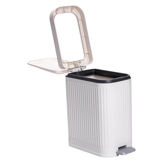 Відро для сміття з педаллю 5л відро для сміття з кришкою і педаллю Білий HP-45-12BE | Зображення 1