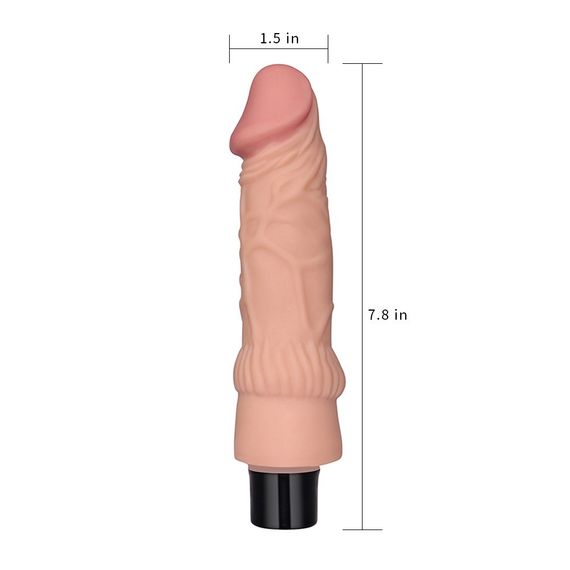 Вибромассажер 7.8 Real Softee Vibrating Dildo 2 sexstyle | Зображення 10
