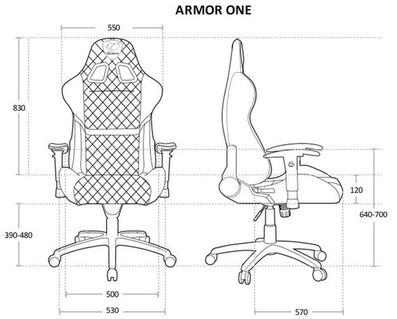 Крісло ігрове ARMOR One , чорний | Зображення 9