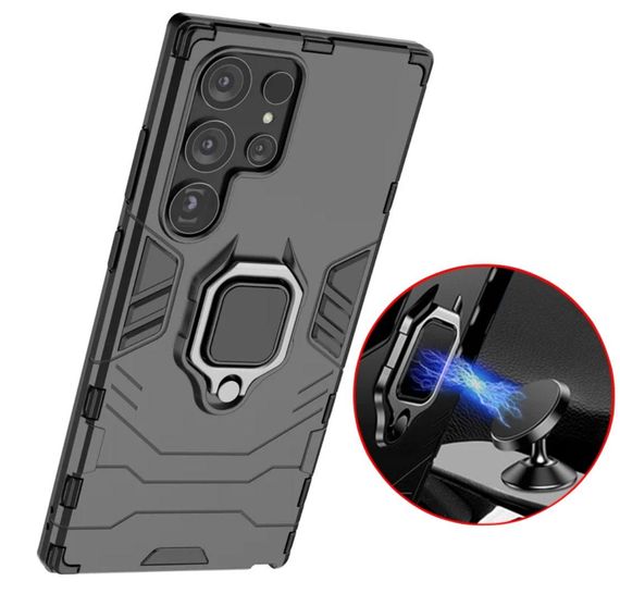 Чехол бампер Primolux Ring Armor для Samsung Galaxy S23 Ultra (SM-S918) - Black | Зображення 2