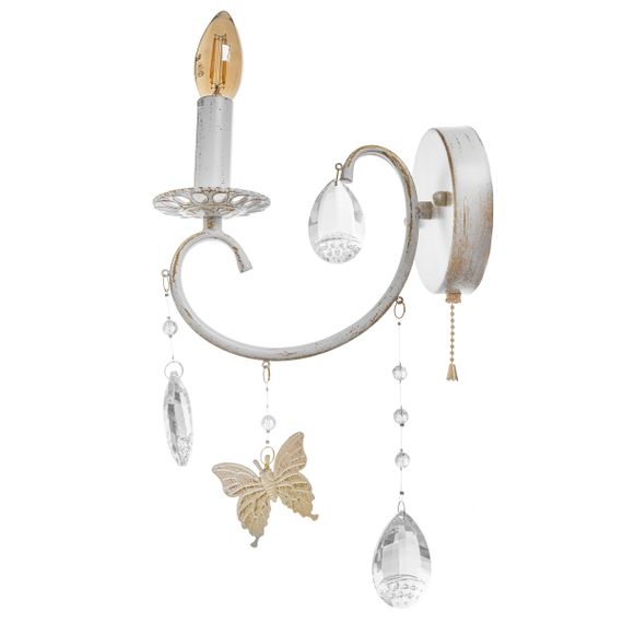 Бра настенное накладное классическое BCL-691W/1 E14 WH+G | Зображення 4