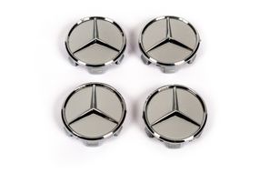 Колпачки на диски 71/75 мм без кольца (4 шт, серые) для Тюнинг Mercedes