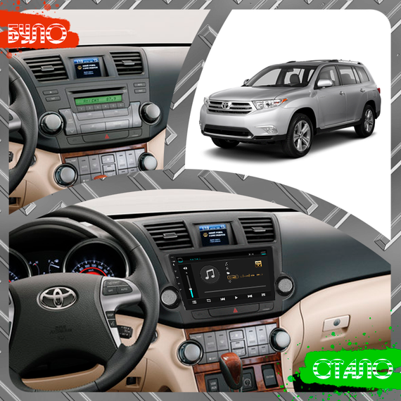 Штатная магнитола 10" Lesko для Toyota Highlander II (U40) Рестайлинг 2010-2013  2/32Gb/ 4G/ Wi-Fi Тойота | Зображення 2