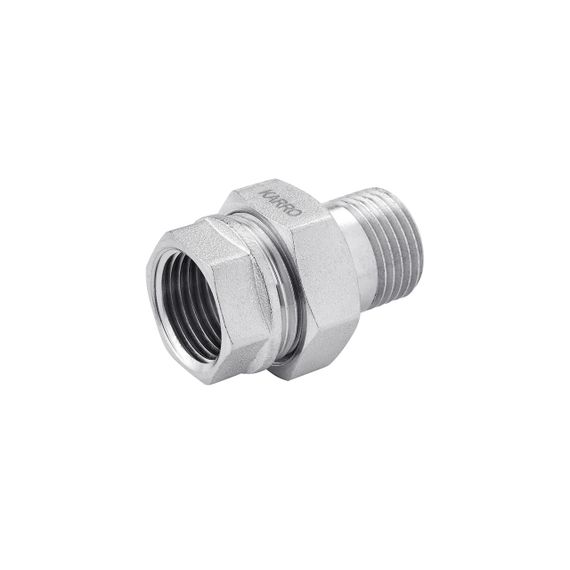 Згін-американка пряма Karro 1 1/2" ВЗ нікельована KR-3102