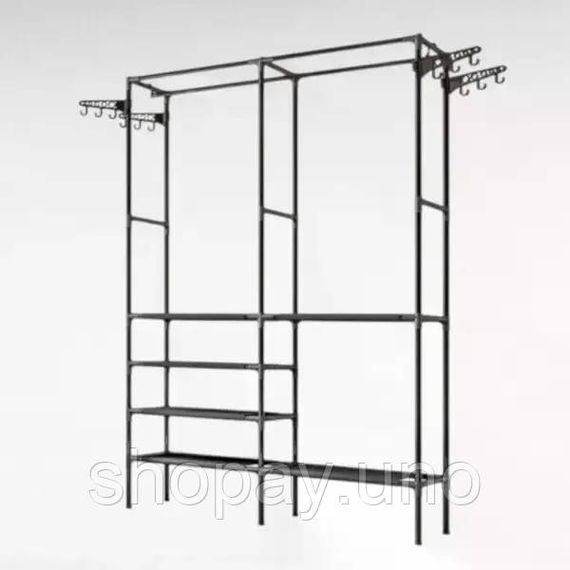 Телескопическая двойная вешалка-стойка для одежды Double Pole NF6602-4/YL8106-2 | Зображення 1