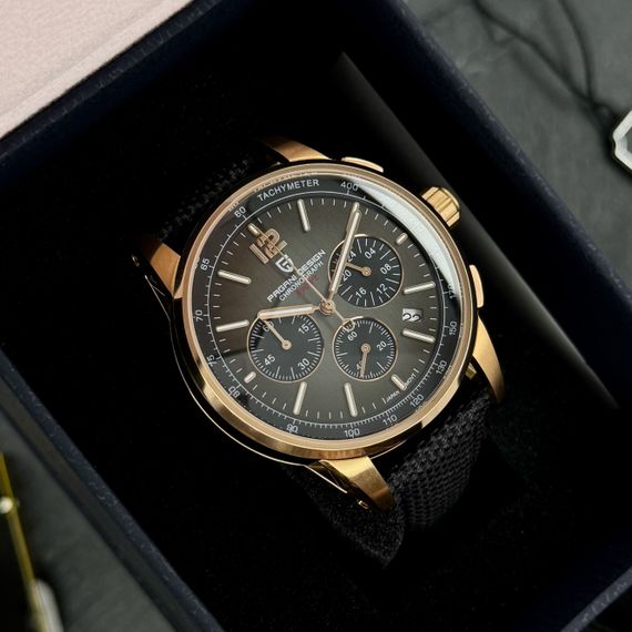 Чоловічий годинник Pagani Design YS008 Rose Gold-Black | Зображення 8