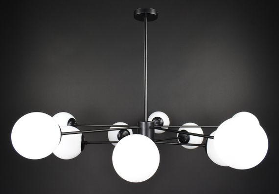 Люстра стельова на 10 лампочок 27783 Чорний 40-70х116х116 см. | Зображення 3