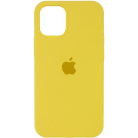Чохол Silicone Case Full Protective (AA) для Apple iPhone 12 Pro / 12 (6.1") Жовтий / Yellow